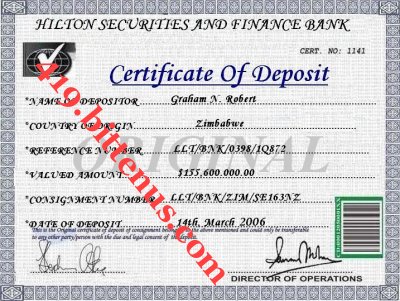 Deposit_Certificate_In_HILTON BANK